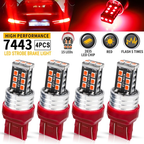 4pcs 7443 7440 led red - 7443,