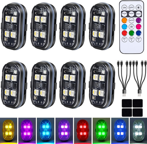 Upgraded 8pcs wireless - upgraded, led