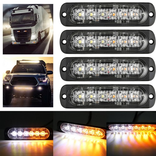 Amber white 6led - 4x, amber/white