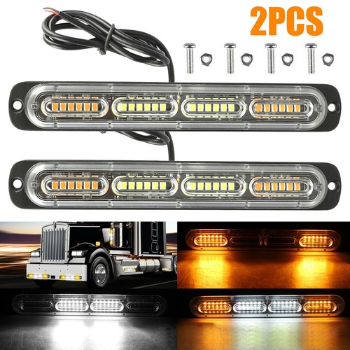 Amber white led car - 2x,