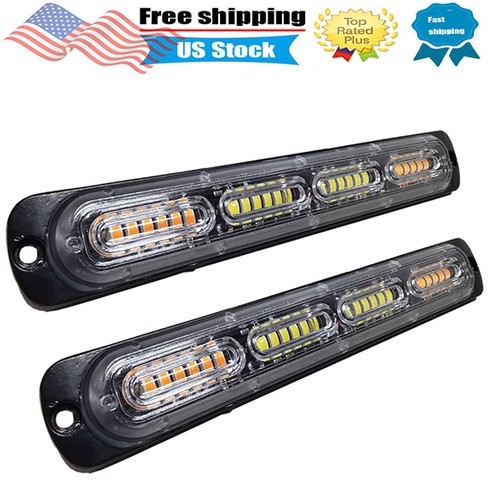 2pcs amber white 24led - 2pcs,
